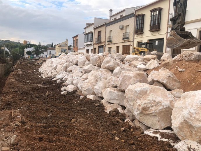 Actuaciones de urgencia en Casariche tras el temporal 