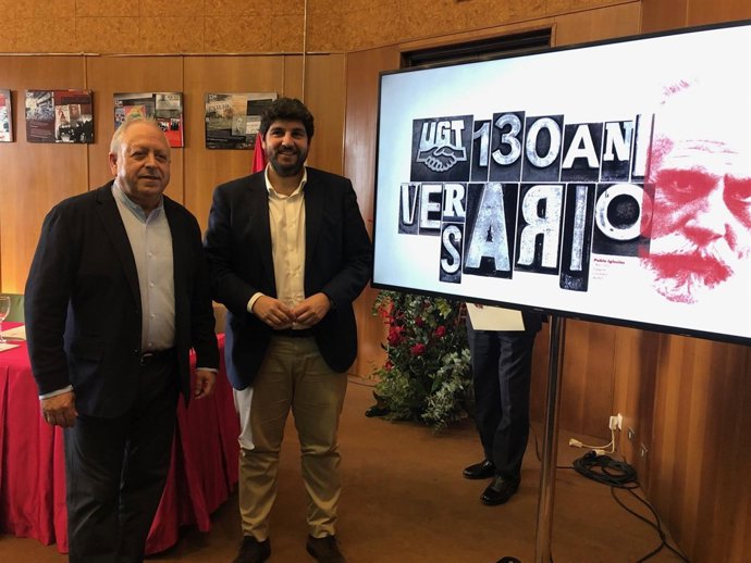 López Miras junto a Antonio Jiménez de UGT