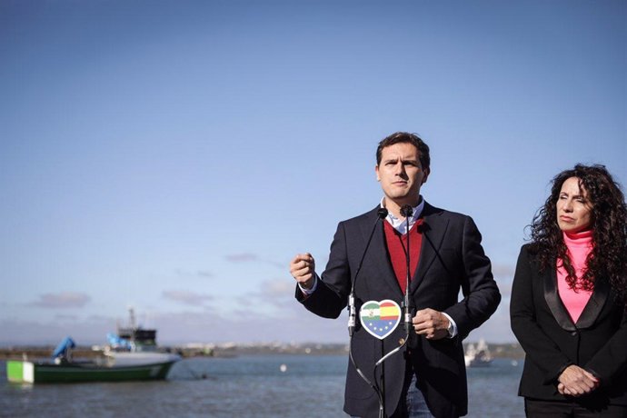 Albert Rivera, en un acto en Isla Cristina (Huelva)