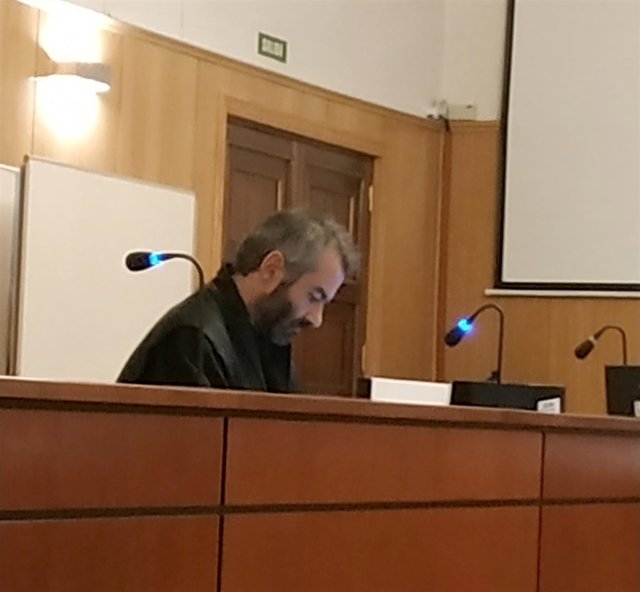 El acusado, durante el juicio.