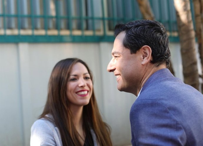 Juanma Moreno, este viernes en un acto de campaña