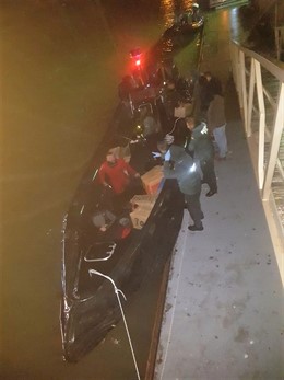 Narcolancha interceptada en el río Guadalquivir