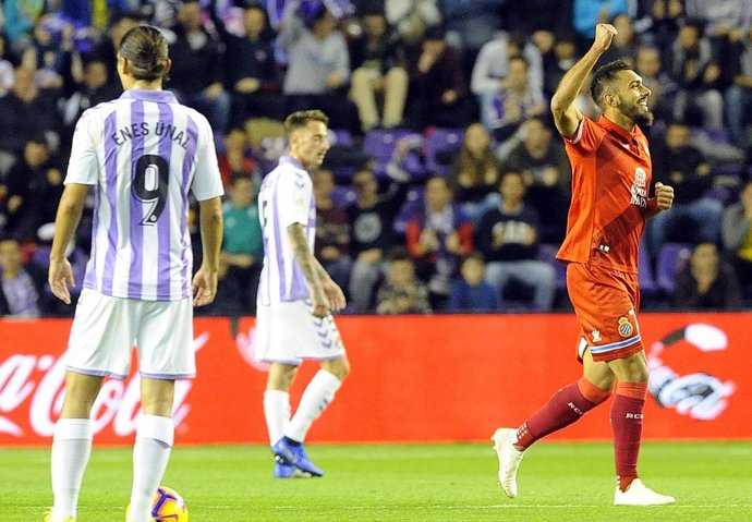 Borja Iglesias celebra un gol con el Espanyol