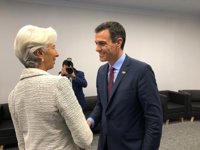 Sánchez mantiene una "muy productiva" reunión con Lagarde y abordan la reducción de los niveles de deuda