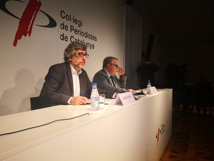 L'advocat Jordi Pina i el pte.Del Col·legi de Metges de Barcelona Jaume Padrós