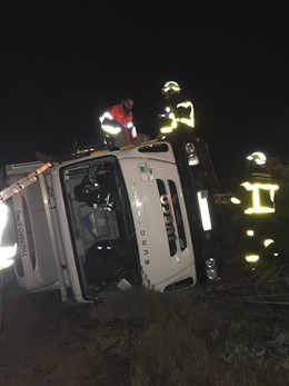 Camión accidentado