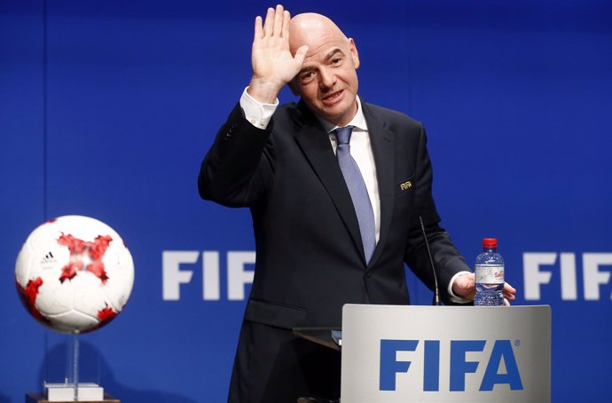 Gianni Infantino en la sede de la FIFA