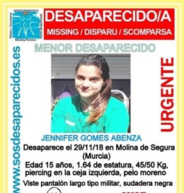 Cartel de la desaparecida