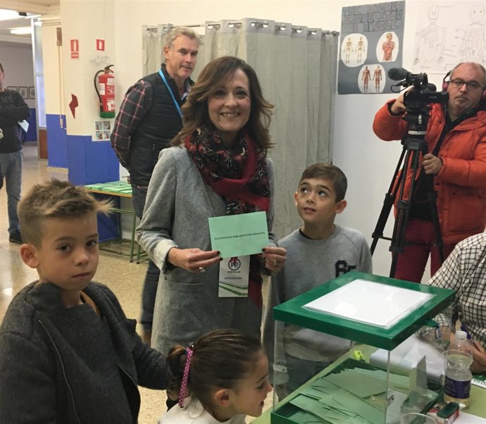 Votación de Maribel Lozano (PP) en las elecciones andaluzas