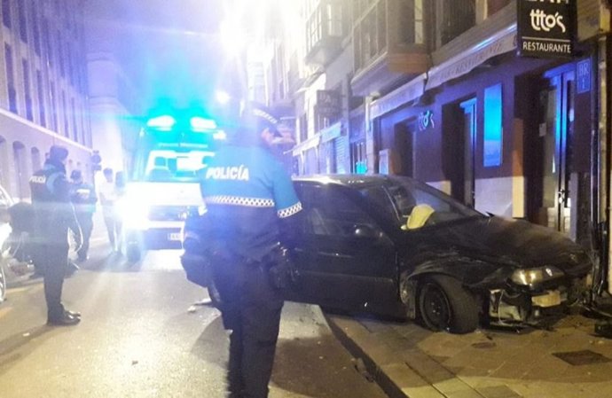 Valladolid.- Estado en el que quedó uno de los vehículos