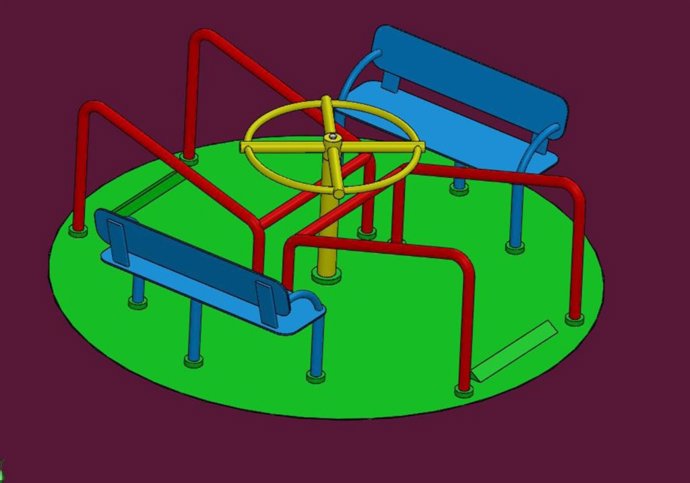 Columpio inclusivo, diseñado por Luis Giral Herrero