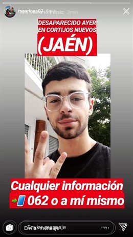 Joven desaparecido en Cortijos Nuevos