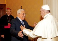 El Papa y el presidente palestino Mahmoud Abbas piden la paz en Oriente Próximo