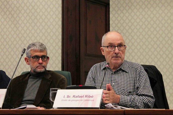 L'adjunt Jaume Saura i el Síndic de Greuges, Rafael Ribó
