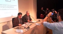 L'alcalde Lluís Tejedor i el conseller Josep Bargalló