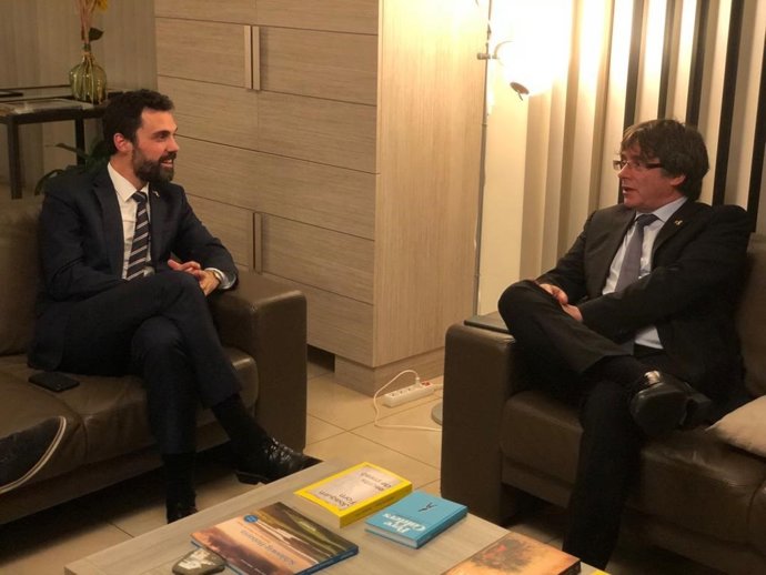 Roger Torrent i Carles Puigdemont
