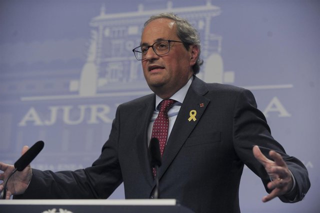 Iñigo Urkullu recibe a Quim Torra en el Palacio de Ajuria Enea en Vitoria