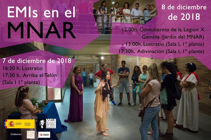 Cartel de la actividad en el Museo de Arte Romano para el puente festivo