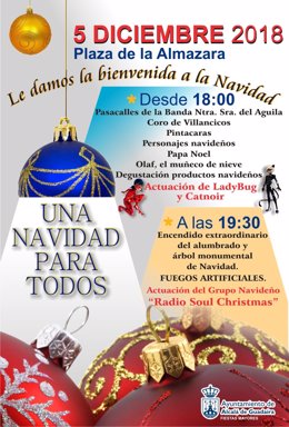 Cartel de la fiesta de encendido de Navidad de Alcalá de Guadaíra