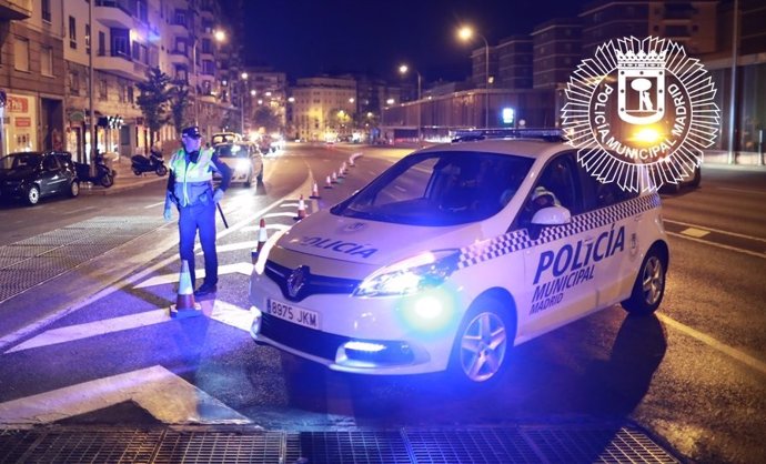 Control de alcoholemia de la Policía Municipal de Madrid
