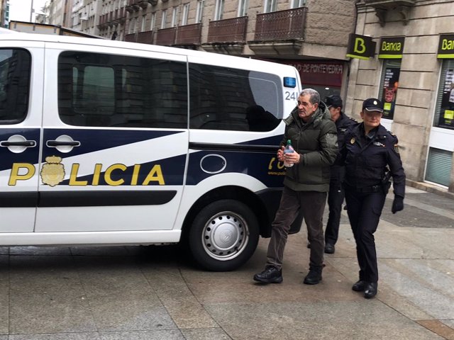 Miguel Rosendo en los juzgados de Pontevedra