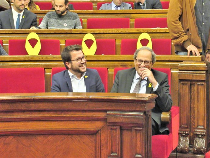 Vicepte. Pere Aragonès y pte. Quim Torra