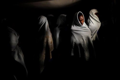 Migrantes rescatados en el Mediterráneo