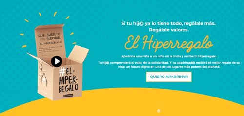 Campaña 'El Hiperregalo' de Fundación Vicente Ferrer