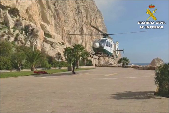 Helicóptero que participó en el rescate