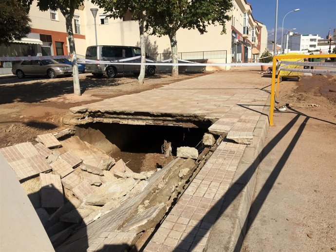 Ayuntamiento de campillos daños inundaciones riadas octubre 2018 ayudas acera
