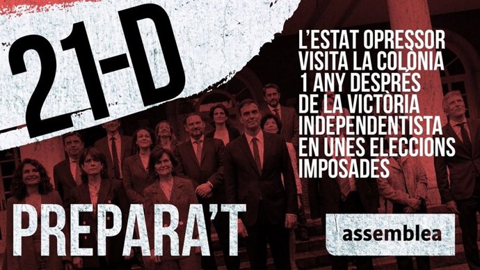 La ANC prepara protestas contra el Consejo de Ministros del 21-D.