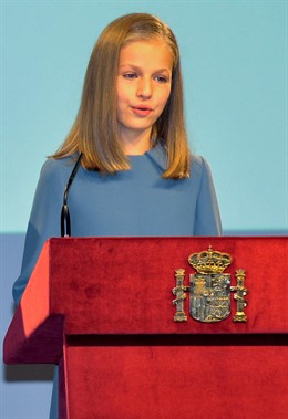 Primera intervenció pública de la princesa Elionor