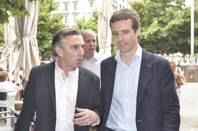 Pablo Casado y Luis María Beamonte (PP). 