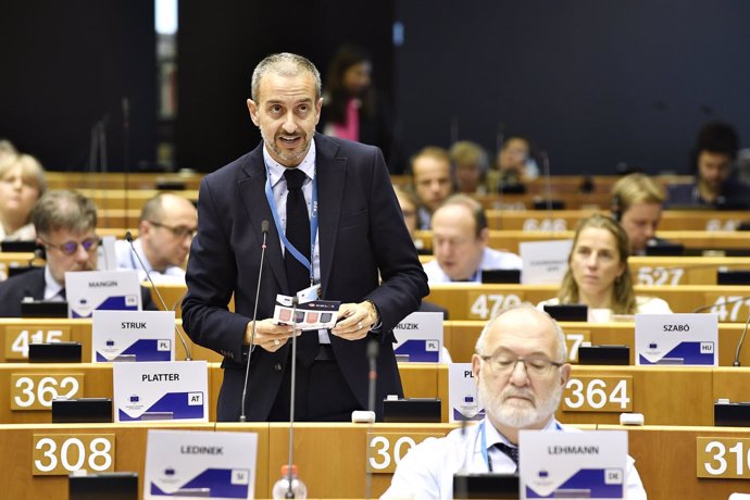 El director general de Unión Europea, Manuel Pleguezuelo en Bruselas