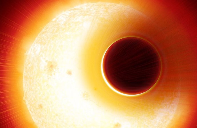 Un exoplaneta de helio inflado como un globo