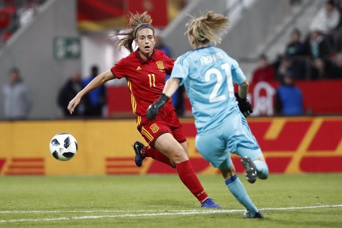 Alexia Putellas en un partido de la selección española femenina de fútbol