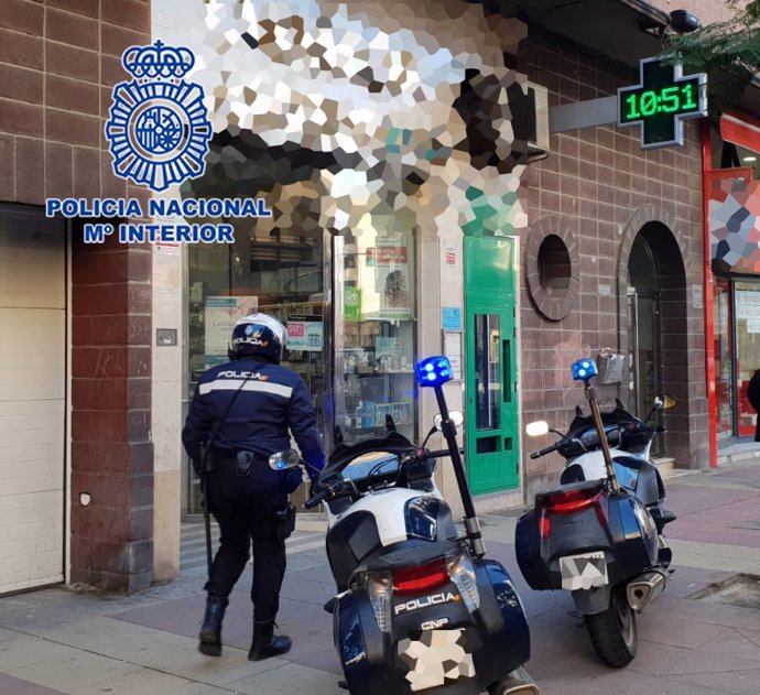 Actuación policial, robo en una farmacia de Murcia