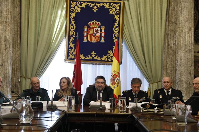 Reunión de coordinación para el operativo policial para la Copa Libertadores