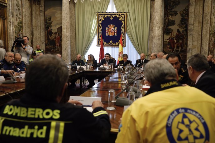 Reunión de coordinación para el operativo policial para la Copa Libertadores