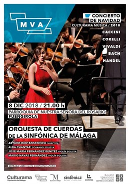 Cartel de los cinciertos de música clásica del MVA