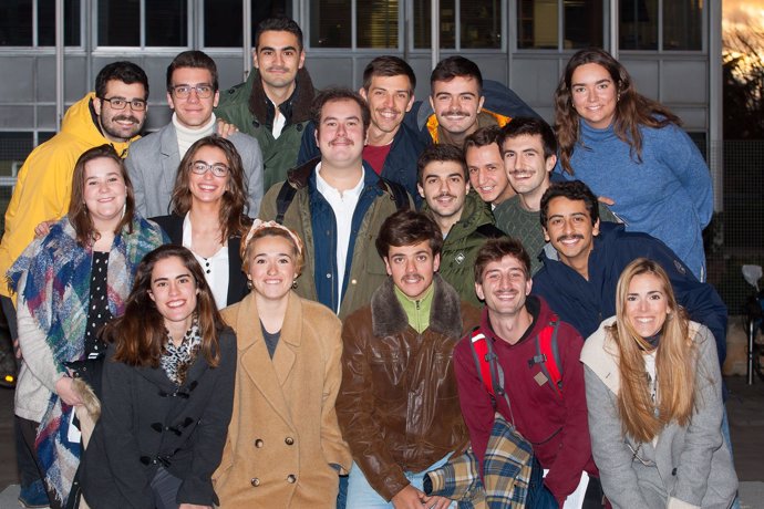 Participantes de la iniciativa 'Movember' en la Universidad de Navarra.