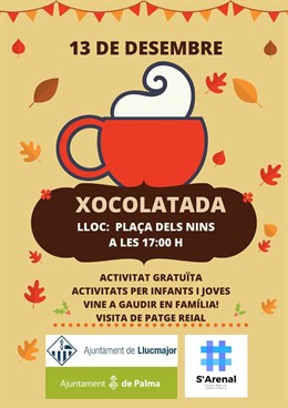 Cartel xocolatada Navidad