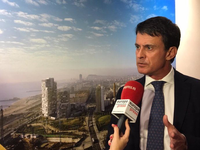 Manuel Valls en una entrevista de Europa Press