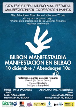 Manifestación Bilbao Día Mundial de los Derechos Humanos.