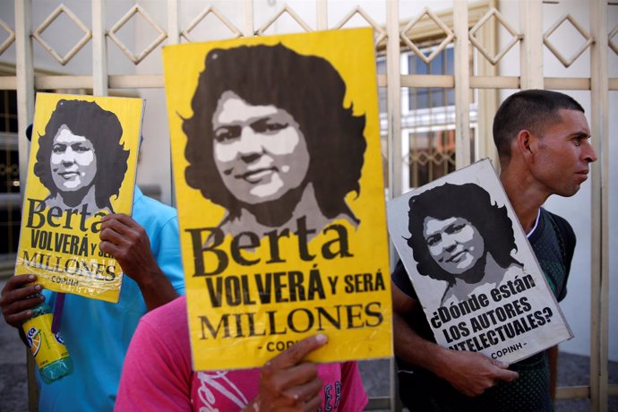 Manifestación en recuedo de Berta Cáceres