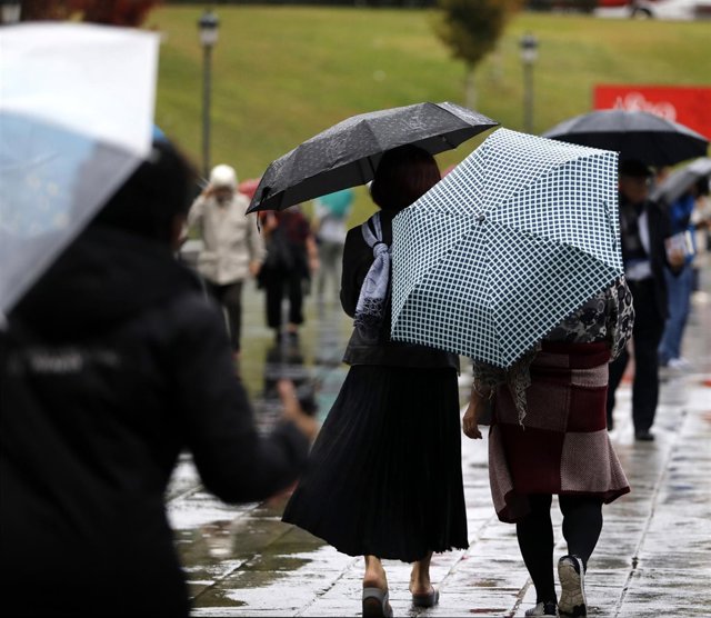 Temporal de lluvia en Madrid