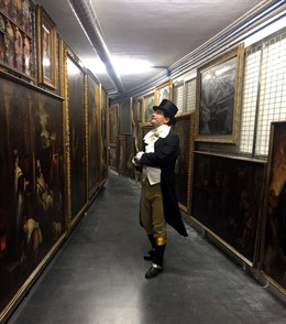 En el sotano del Museo de Navarra.