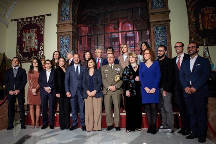 Carmen Calvo en los Premios Plaza de España