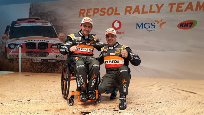 Isidre Esteve y Txema Villalobos, antes del Dakar 2019