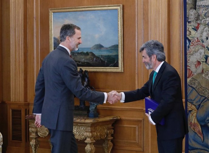 El rei es reuneix amb el president del CGPJ, Carlos Lesmes